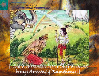 Indra realizes his blunder, brings Airavat & Kamdhenu